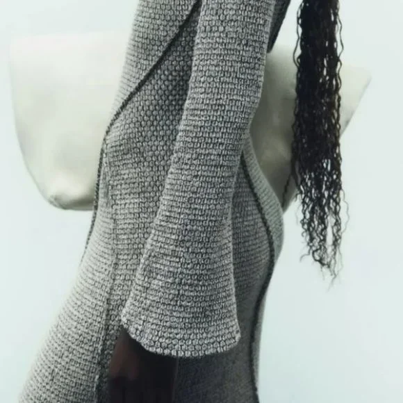 ZARA PRONOUNCED SEAM MIDI DRESS